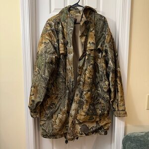 Men's Camouflage Parka Jacket in Brown/Green